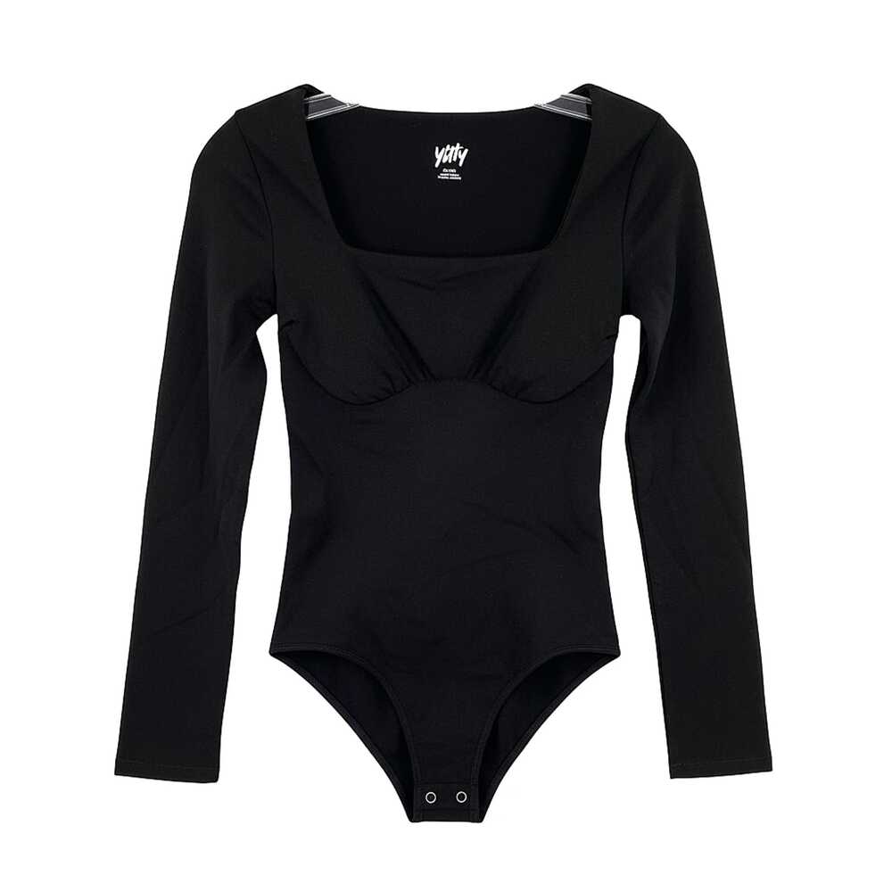 Yitty Black Synthetic T‑Shirt Bodysuit | Women’s XL Regular